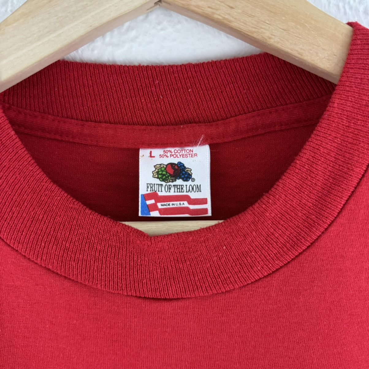 Fruit Of The Loom Vintage 90s Red Single Stitch Pie Festival Pie Town, NM Tee Size US L / EU 52-54 / 3 - 8 Thumbnail