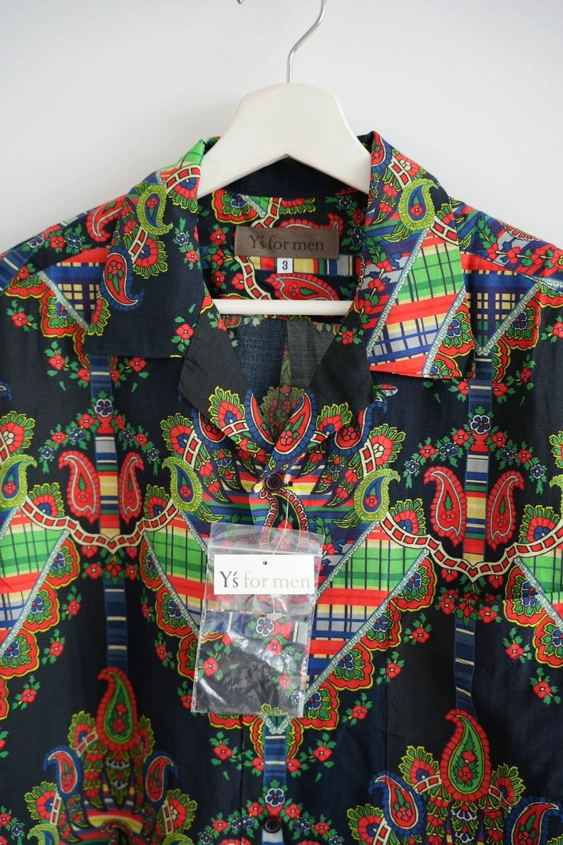 Yohji Yamamoto Yohji Yamamoto 04ss cashew flower printed silk shirt 2502- Size US L / EU 52-54 / 3 - 3 Thumbnail