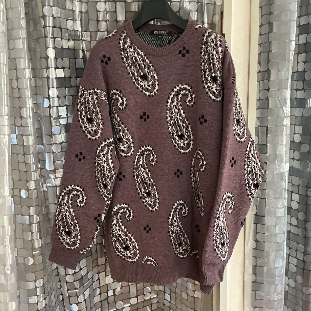 Raf Simons AW04 Waves Paisley Sweater Size US M / EU 48-50 / 2 - 1 Thumbnail