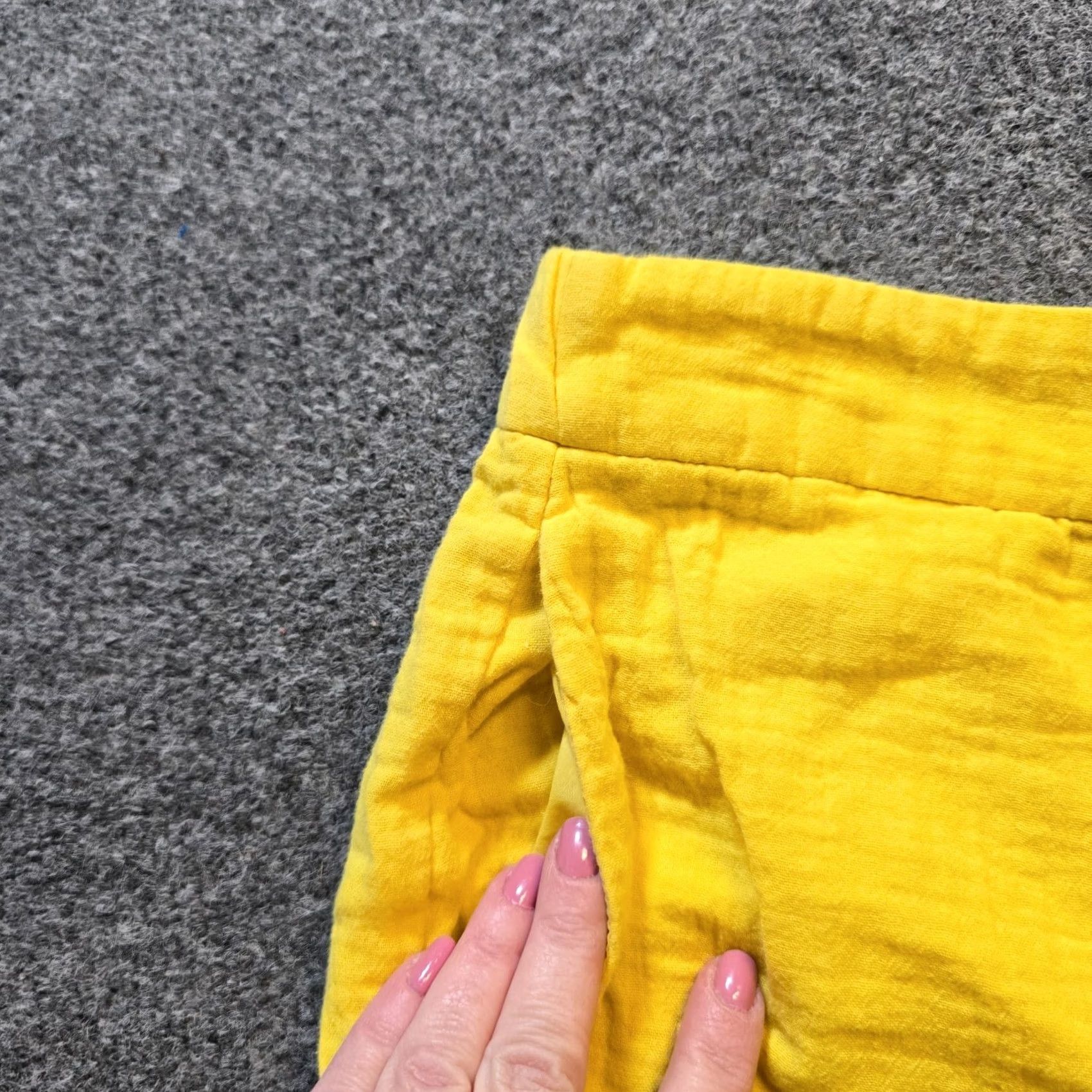 Boden Boden Pants Womens Size 4 Yellow Wide-Leg Cropped Gauze Textured Casual Capsule Pants Size 27" / US 4 / IT 40 - 4 Thumbnail