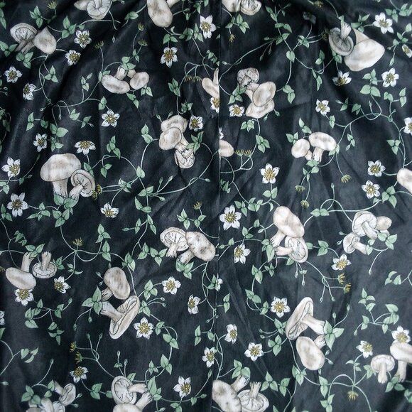 Other Vintage Mushrooms Polyester Disco Shirt V-Neck Size M / US 6-8 / IT 42-44 - 4 Thumbnail