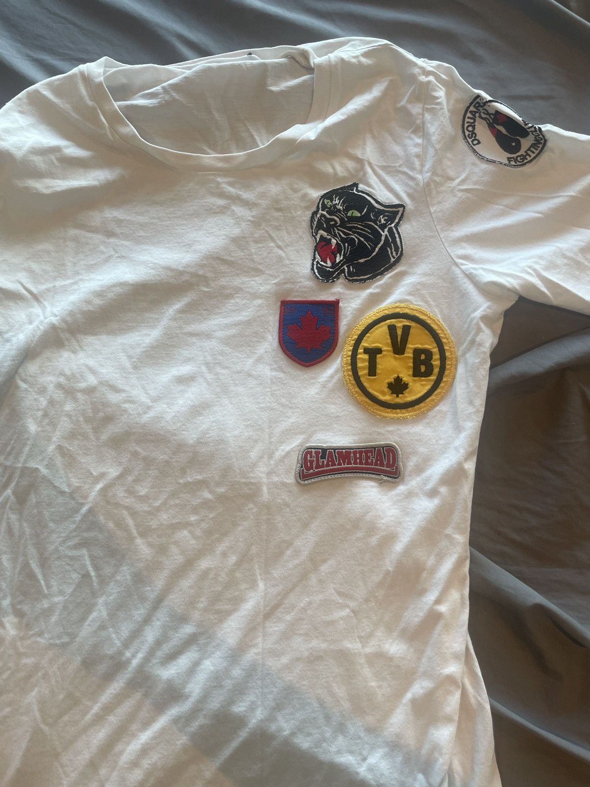 Designer × Dsquared2 Dsquared2 Glamhead White Tee Size US M / EU 48-50 / 2 - 3 Thumbnail