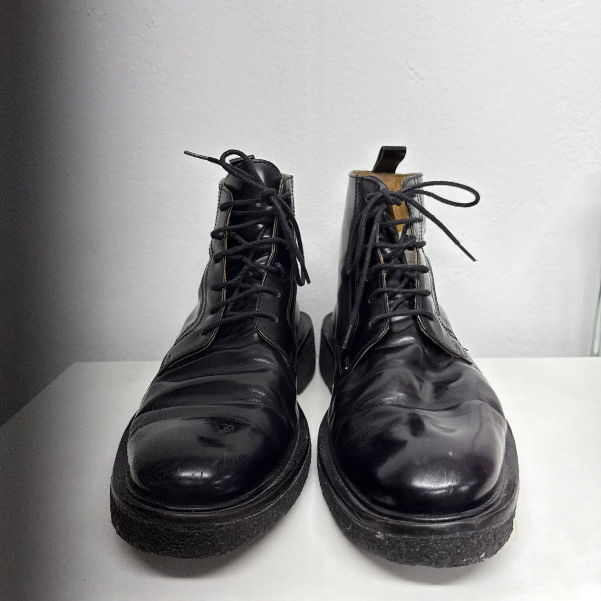 AMI Ami Alexandre Mattiussi combat boots laced up splatter Size US 10 / EU 43 - 6 Thumbnail