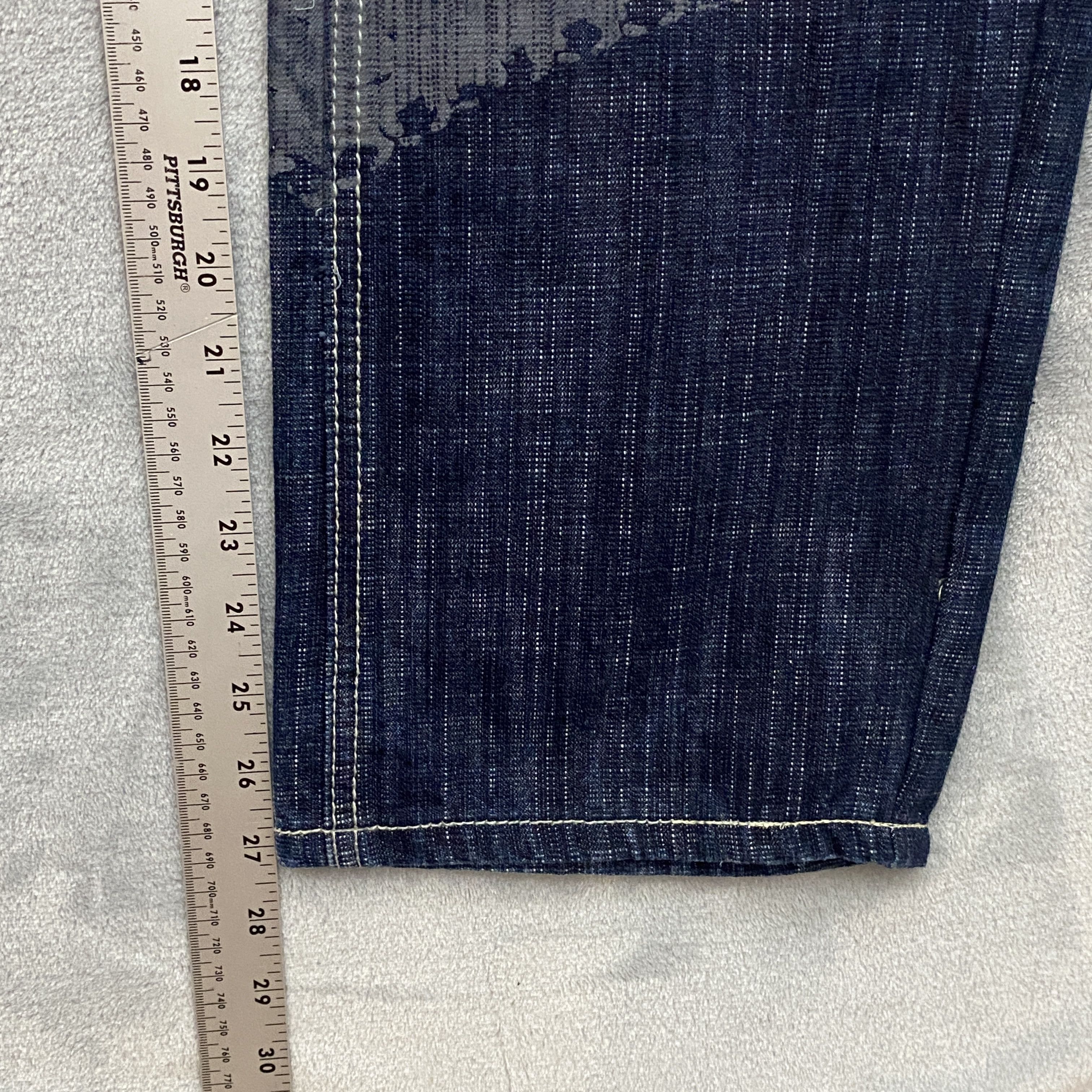 Imperious × Vintage Y2K DELF Men 34x30 (32x27) Blue BULLETS & BRASS KNUCKLES Size US 34 / EU 50 - 14 Thumbnail