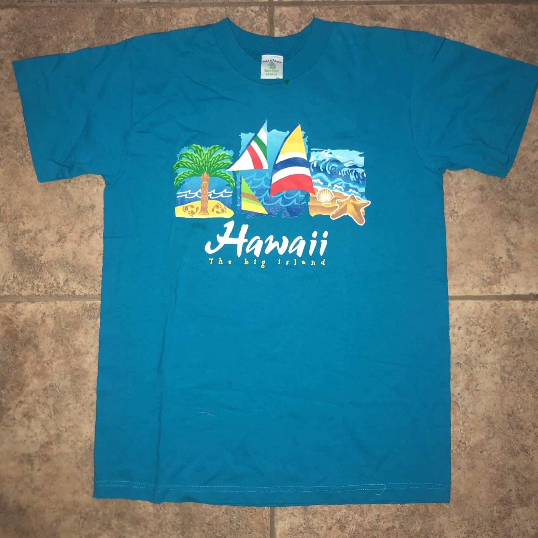 Vintage VINTAGE Calapago T-Shirt Mens Size M Blue Hawaiian Single Stitch Stitch Short Sleeve Shirt Mens Size US M / EU 48-50 / 2 - 2 Thumbnail