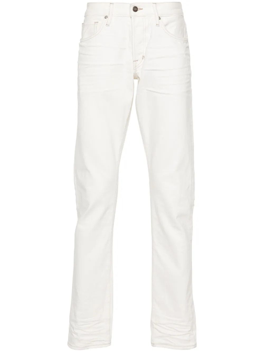 Tom Ford o1rshd1 Denim Slim Jeans in Aged Gum White Size US 32 / EU 48 - 1 Thumbnail