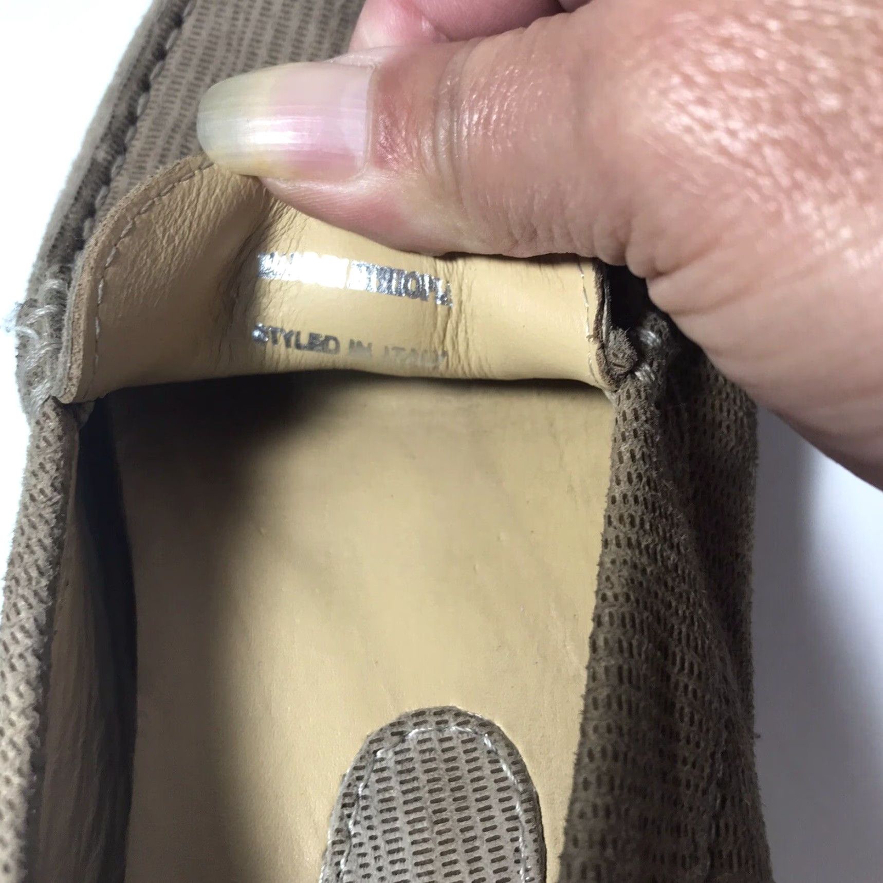 VANELI VANELI Women's Flat Loafer Size 7A Taupe Leather Slip-On Casual Office Dress Size US 7 / IT 37 - 5 Thumbnail