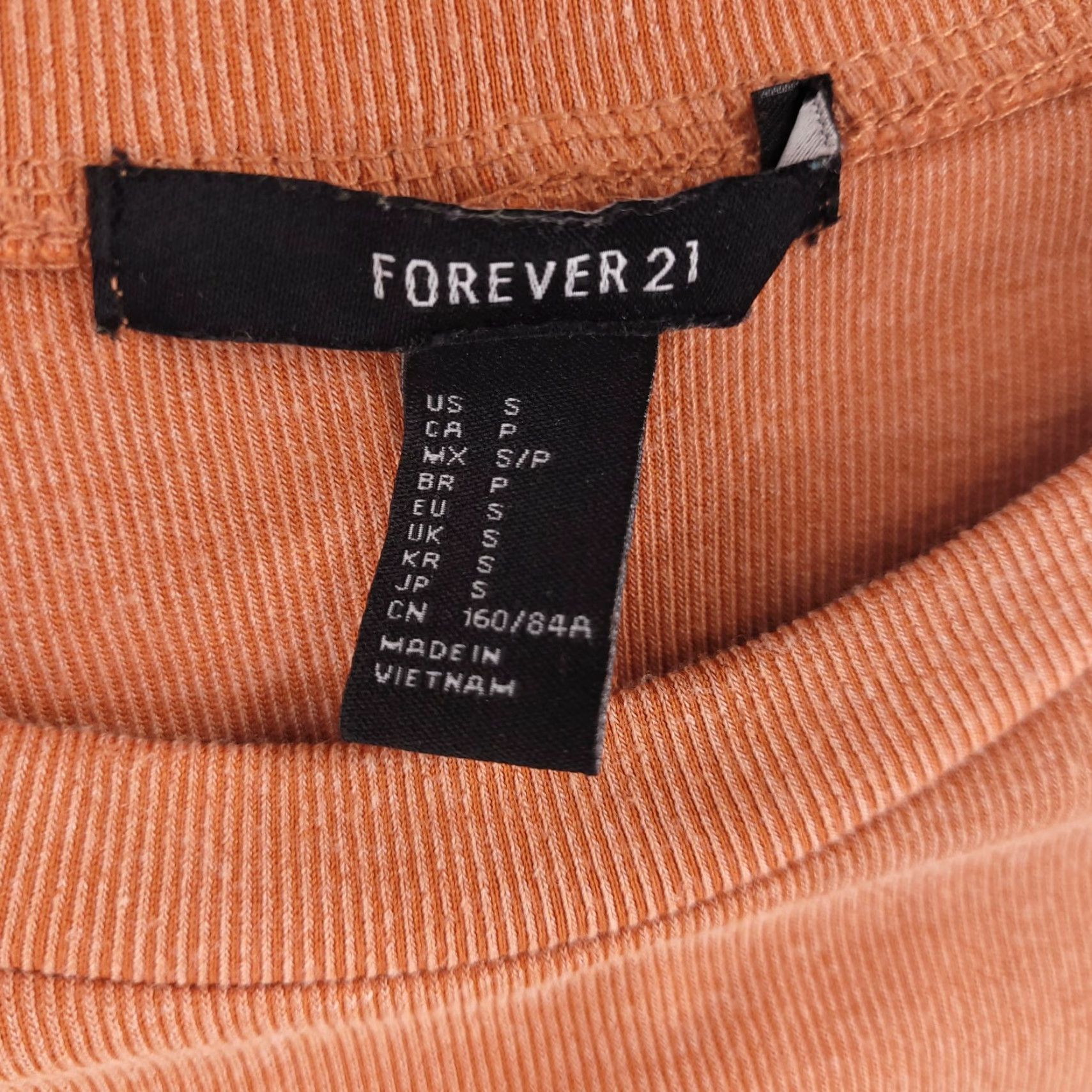 Forever 21 FOREVER 21 Shirt Dress Women's Small Orange Cotton Midi Short Sleeve Knit Sage?? Size S / US 4 / IT 40 - 3 Thumbnail
