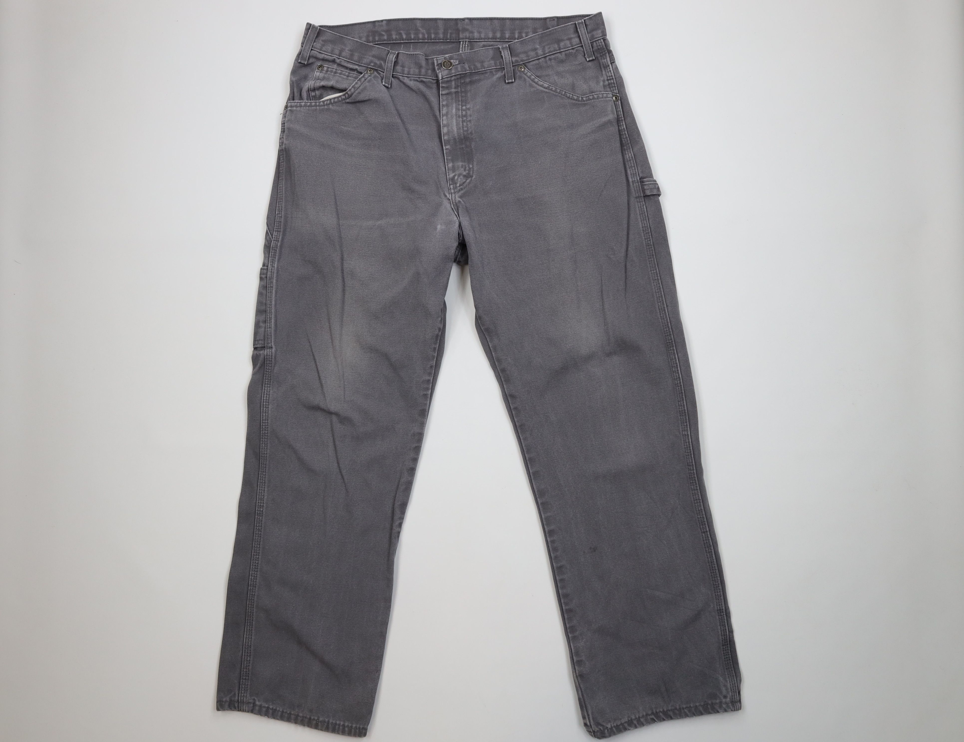 Dickies Vintage Dickies Canvas Wide Leg Dungaree Pants Gray Size US 36 / EU 52 - 1 Thumbnail