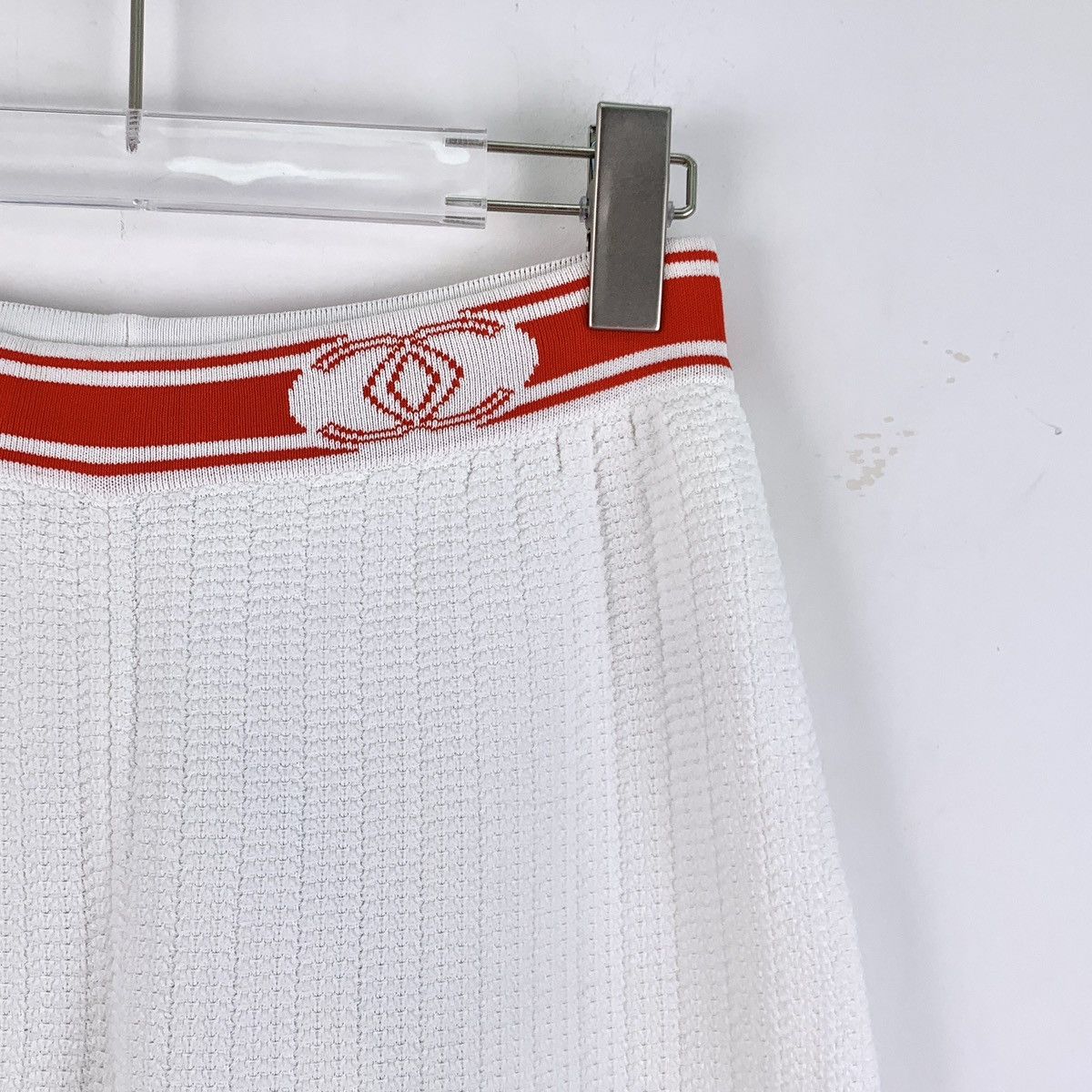 Chanel Chanel White Logo Intarsia Cotton Knit Casual Pants K26WX Size 25" / US 0 / IT 36 - 3 Thumbnail