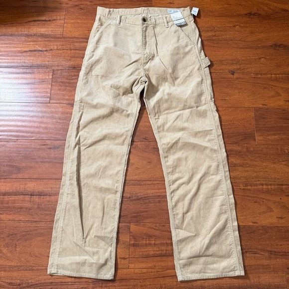 Gap NWT GAP Men's Beige Corduroy Carpenter Pants Sz 34x34 Size US 34 / EU 50 - 3 Thumbnail