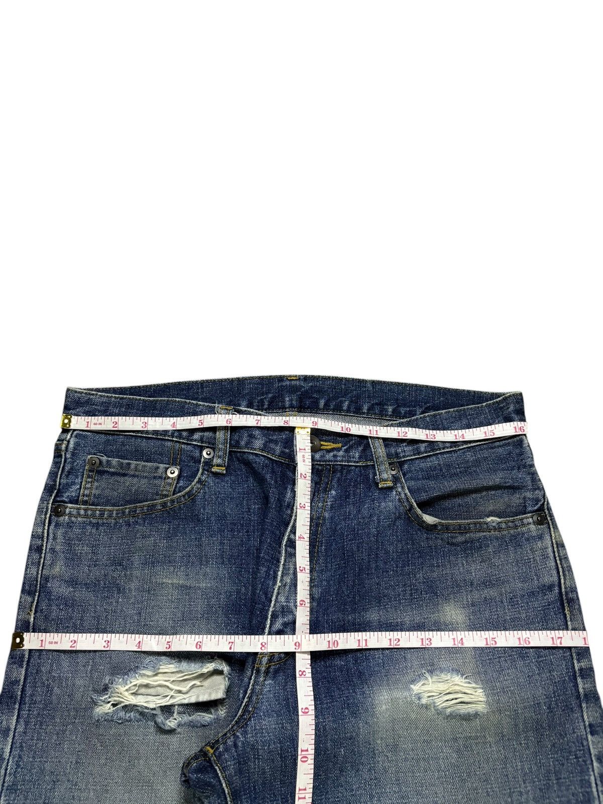Japanese Brand Vintage Japanese Brand Mud Wash Distressed Loose Jeans Size US 33 - 12 Thumbnail