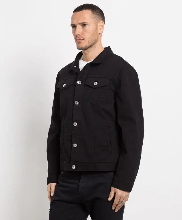 Brunello Cucinelli o1mle0725 Denim Jacket in Black Size US M / EU 48-50 / 2 - 3 Thumbnail