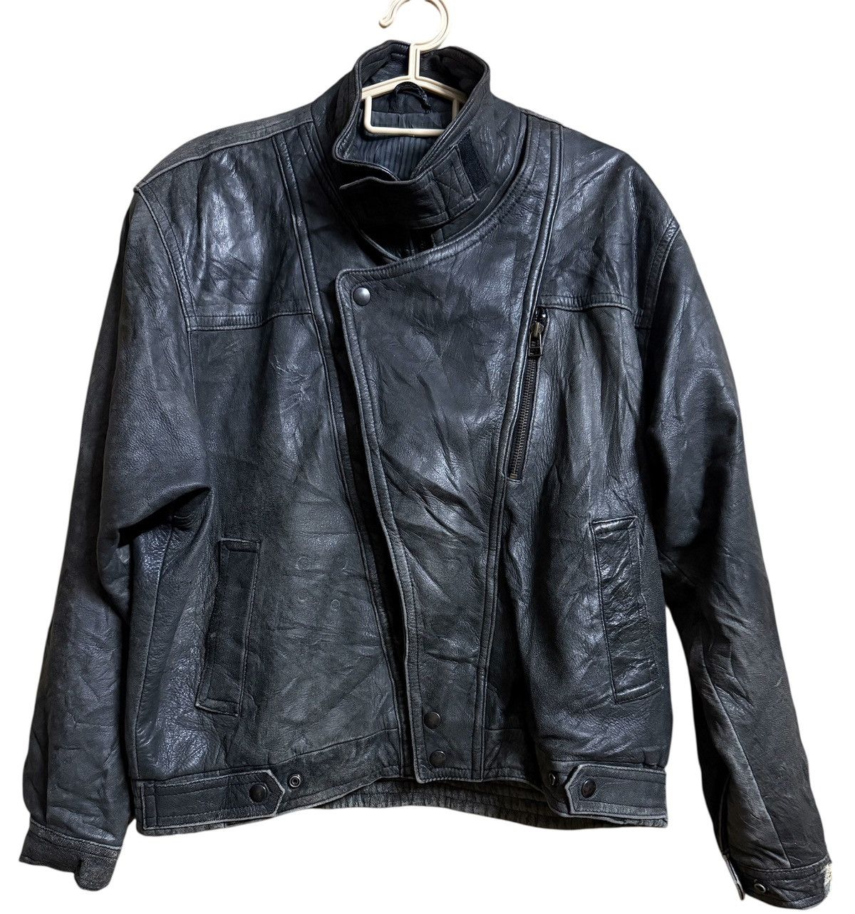 Japanese Brand Vintage GOLDEN STAG Jacket Leather Motorcycle Size US L / EU 52-54 / 3 - 1 Thumbnail