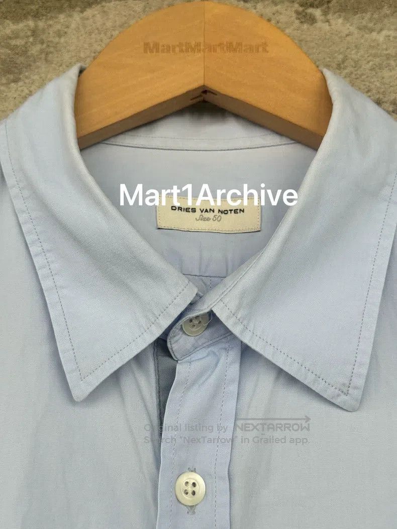 Dries Van Noten DRIES VAN NOTEN Pale Blue Shirt Size US M / EU 48-50 / 2 - 3 Thumbnail