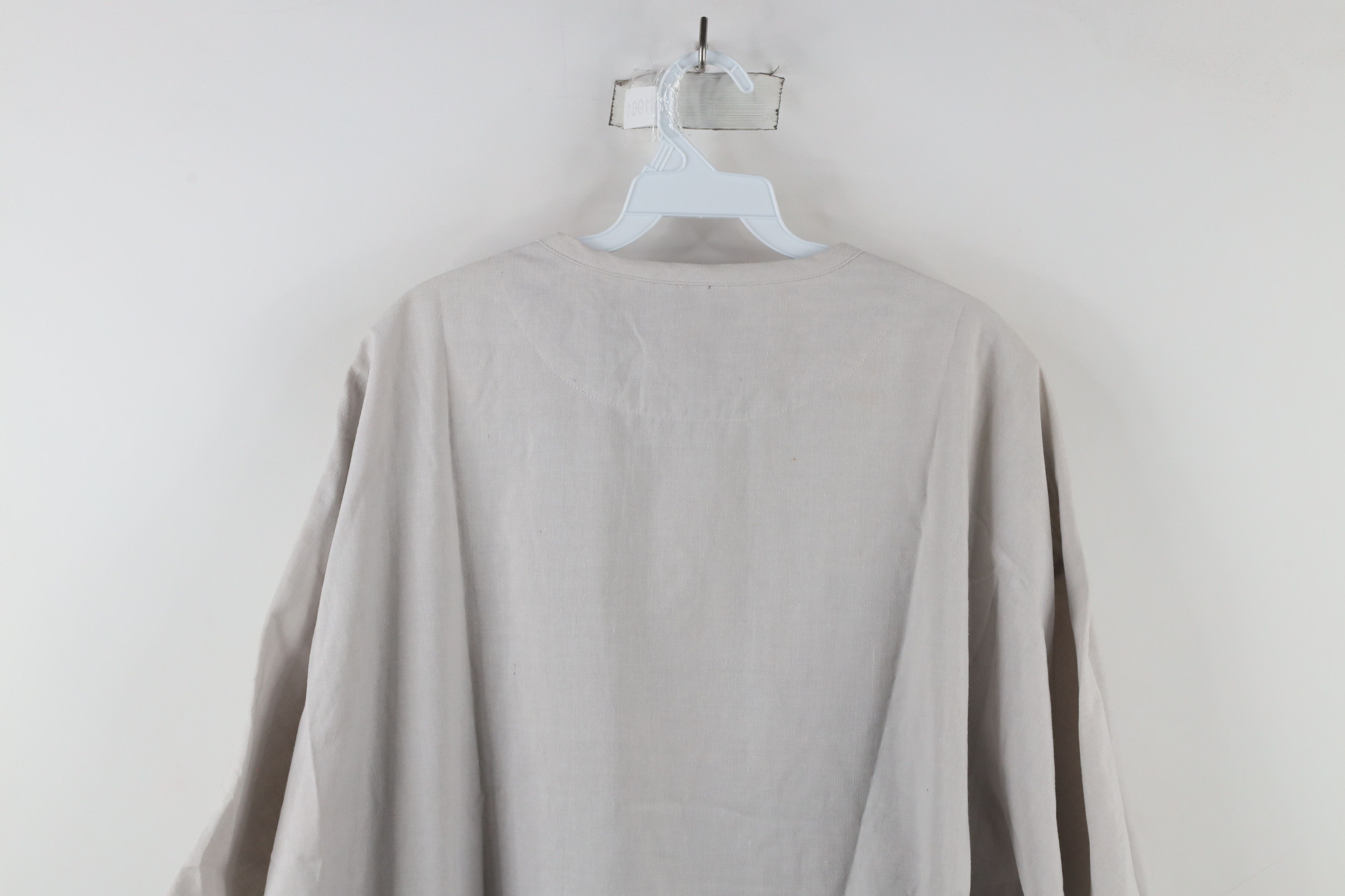 Vintage Vintage 90s Streetwear Knit Pullover Henley T-Shirt Gray Size US XL / EU 56 / 4 - 12 Thumbnail