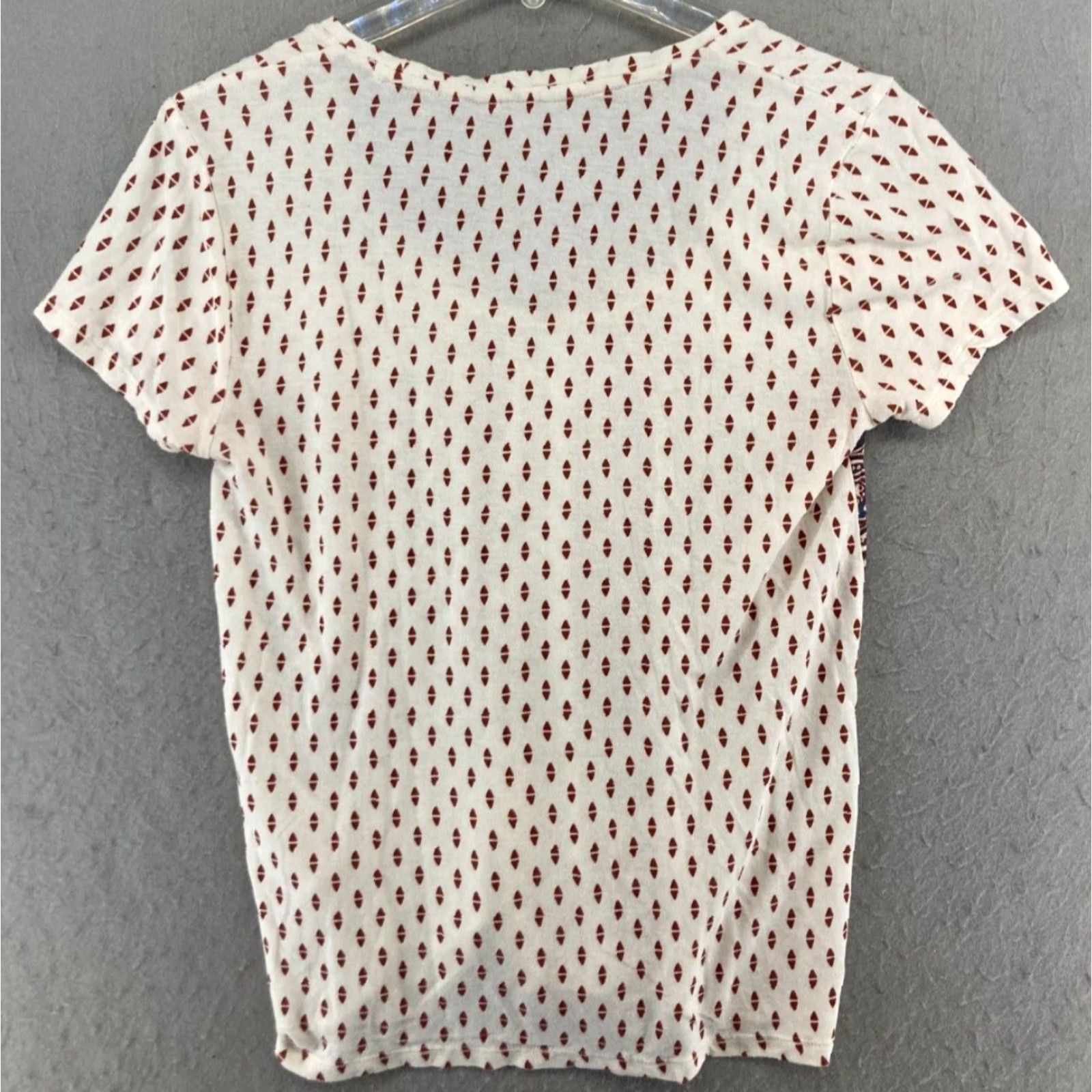 Lucky Brand Lucky Brand TShirt Womens Small Geometric Multicolor 3/4 Sleeve Scoop Neck Flutter Crew Casual Bohemian Cotton Blend Shirt Womens Small Size S / US 4 / IT 40 - 7 Thumbnail
