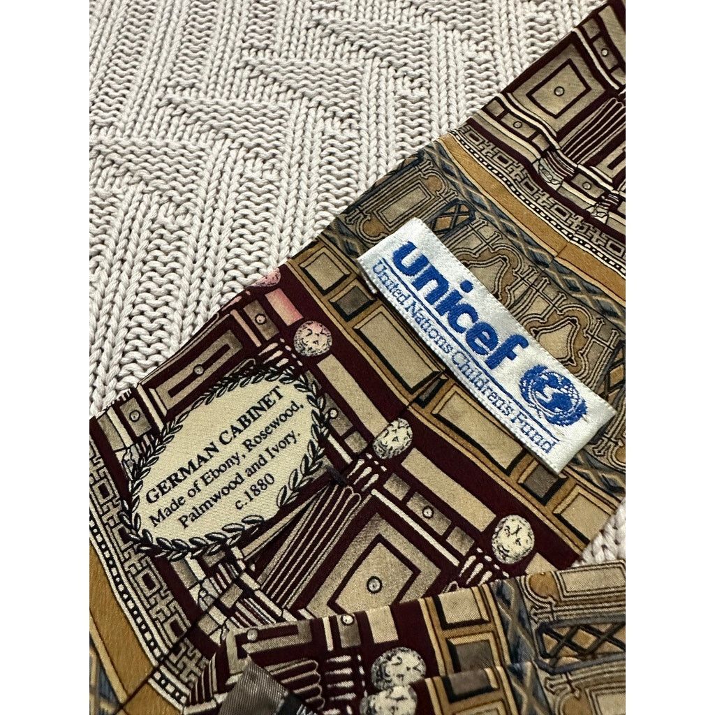 Vintage Vintage UNICEF German cabinet silk tie Size ONE SIZE - 3 Thumbnail