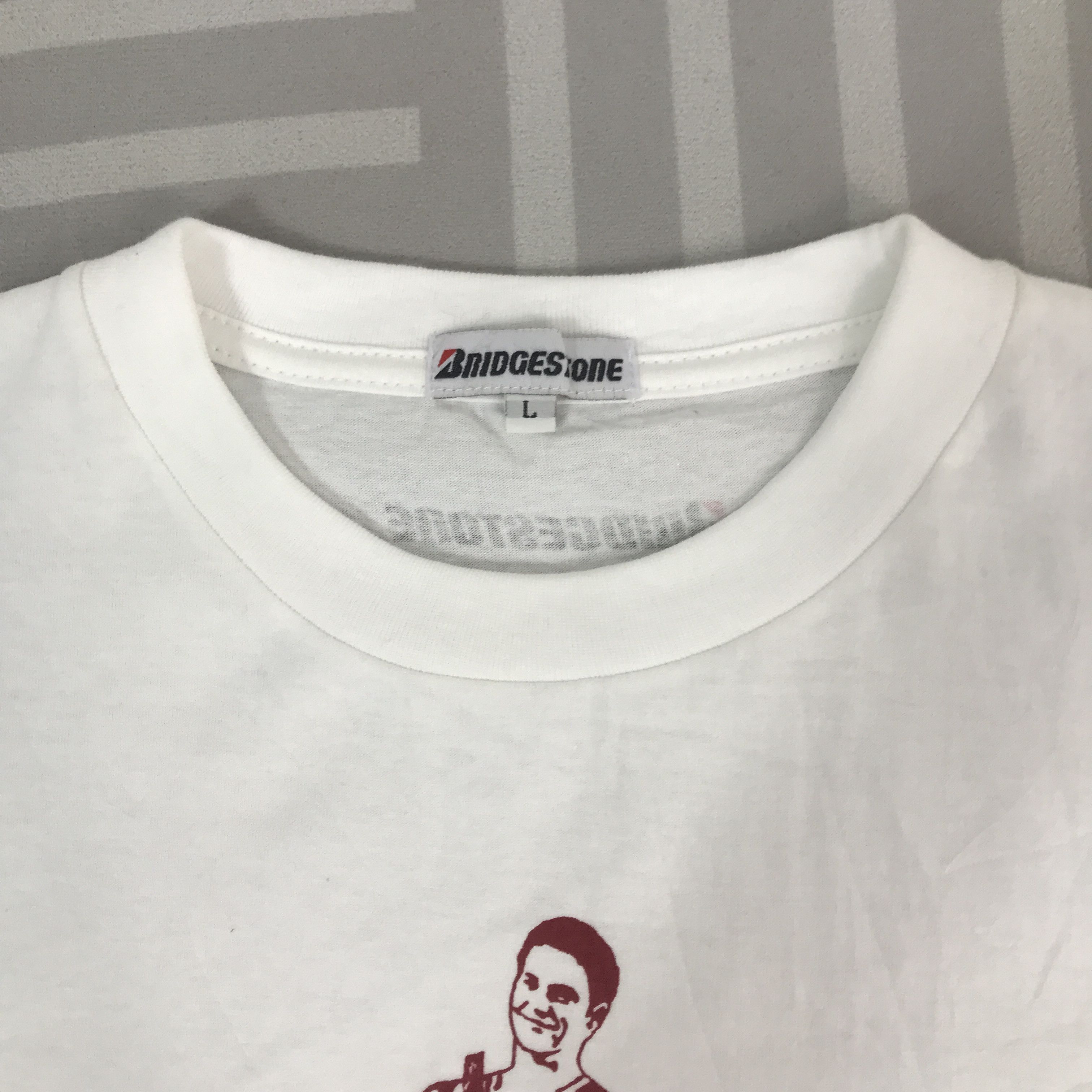 Japanese Brand Vintage Bridgestone tyre brand Japan T-Shirt K44B61 Size US M / EU 48-50 / 2 - 8 Thumbnail