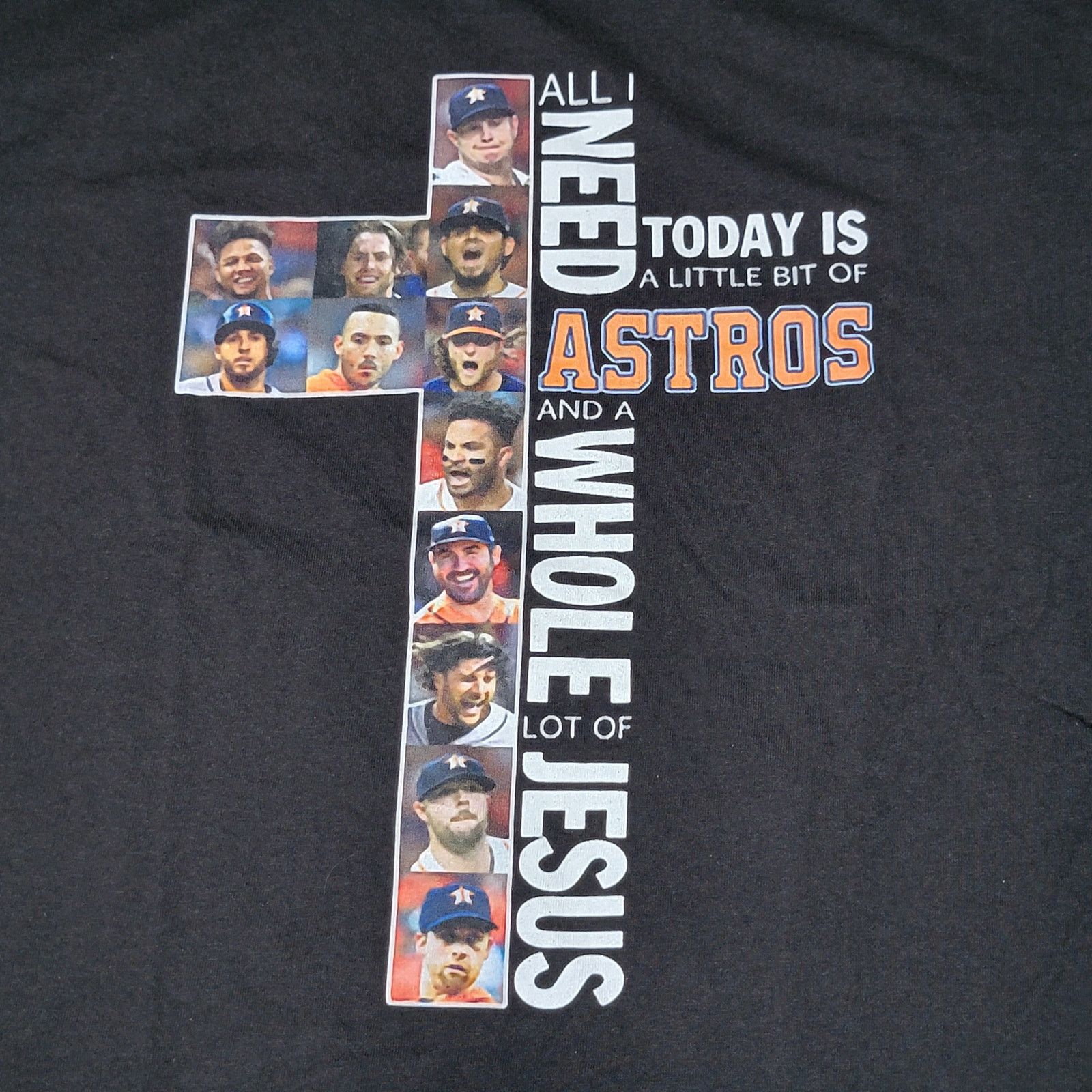Delta Houston Astros and Jesus Unisex Tee "All I Need..." -Size XL Size XL / US 12-14 / IT 48-50 - 2 Thumbnail