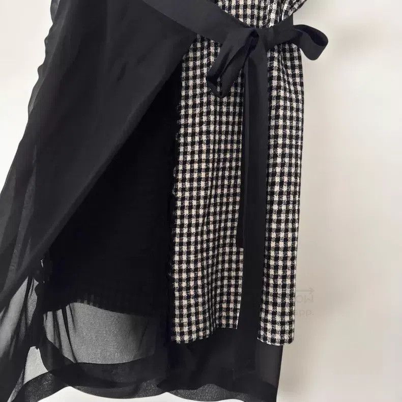 Comme des Garcons Comme Des Garcons size F Silk and Wool Tie Waist Skirt Size 23" - 3 Thumbnail