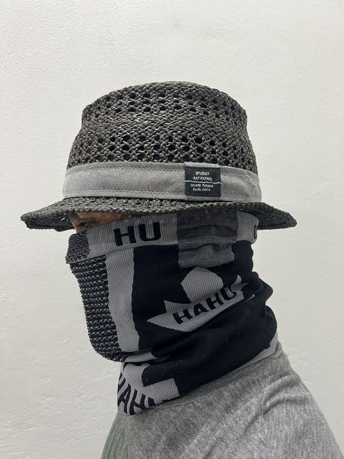 Stussy Stüssy "Rat Patrol" Skate Tough Paper Straw Fedora Size 36 - 1 Thumbnail