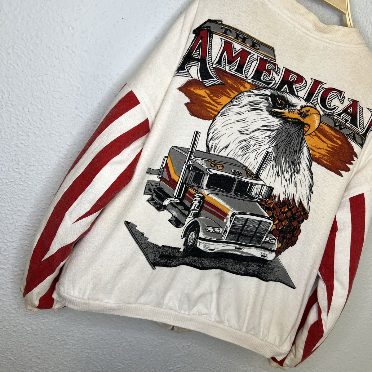 Vintage Vintage The American Way Varsity Bomber Jacket USA Flag 90s Size US L / EU 52-54 / 3 - 8 Thumbnail