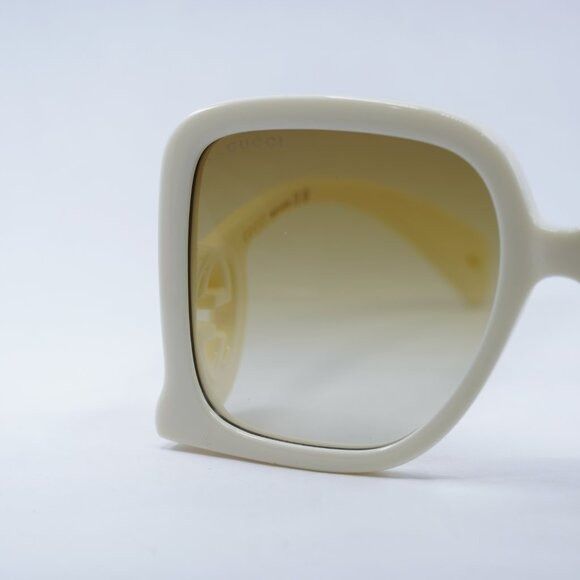 Gucci Gucci GG1326S 002 Sunglasses Ivory Square Frame, Brown Size ONE SIZE - 12 Thumbnail