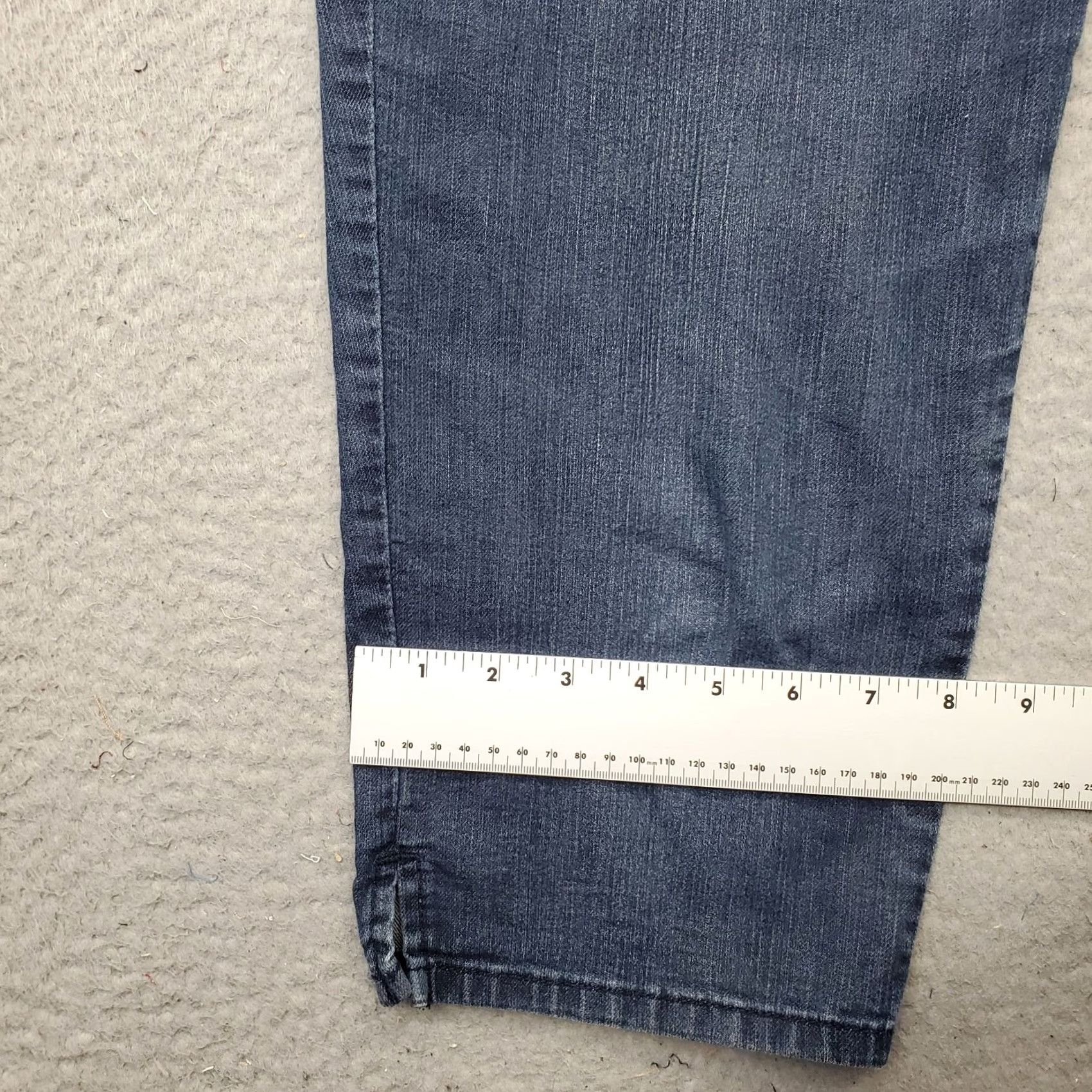 NYDJ NYDJ Womens Crop Jeans 6P Blue Denim 5-Pocket Stretch Straight Leg Ankle Slit Jeans Size 28" / US 6 / IT 42 - 5 Thumbnail
