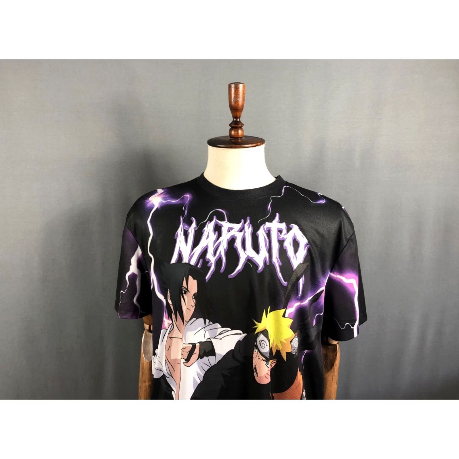 Vintage Naruto Shirt Men XL Black Printed Polyester Shippuden Vintage 2007 T-Shirt It’s Printed Size US XL / EU 56 / 4 - 4 Thumbnail