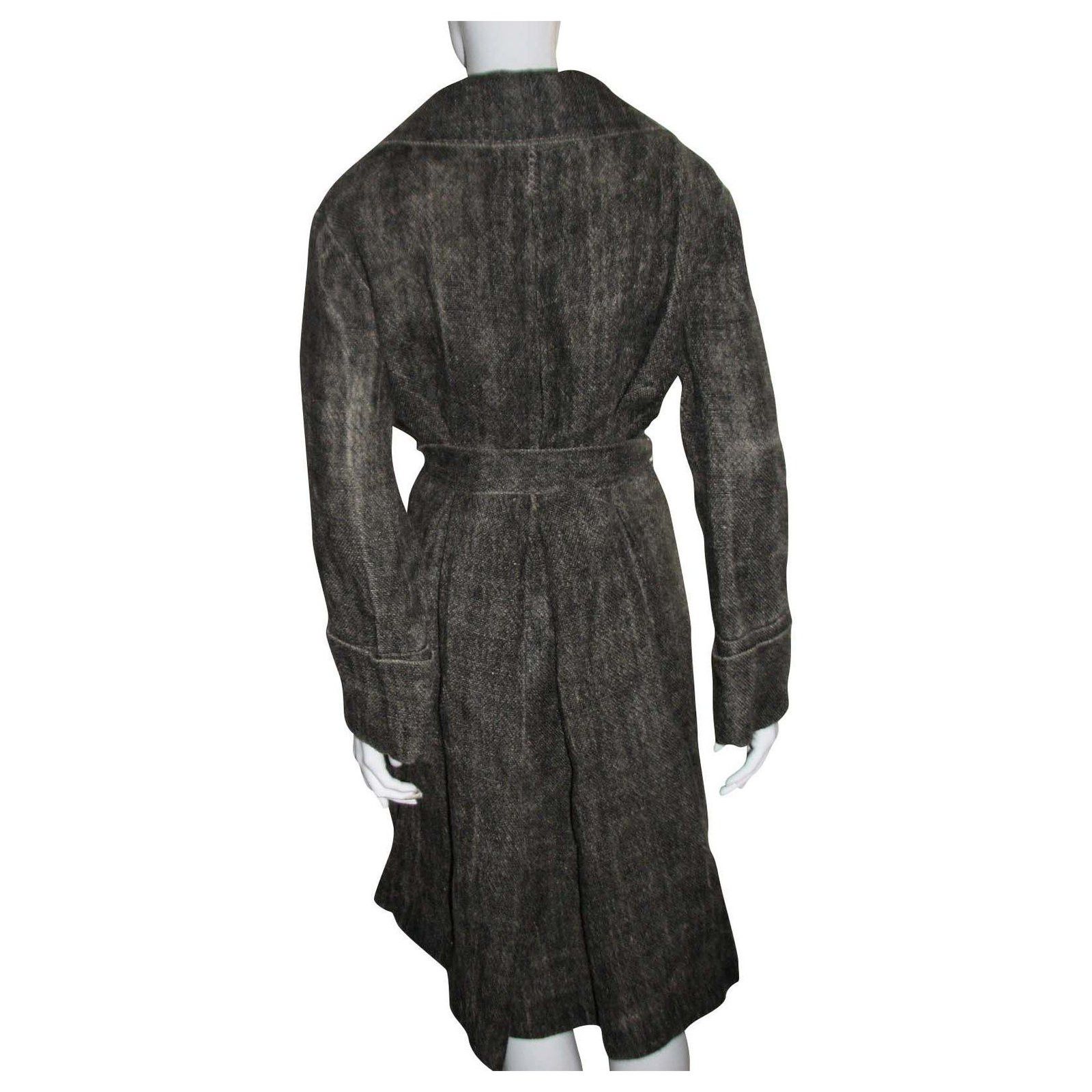 Alberta Ferretti oversized jute trench coat