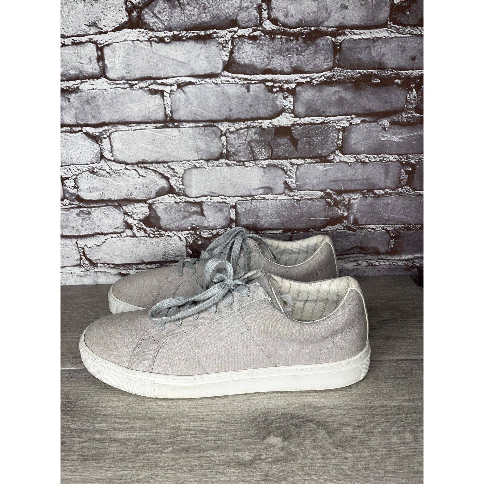 Greats Greats Gray Canvas Fabric Lace Up Low Casual Sneakers Shoes Size US 12 / EU 45 - 20 Thumbnail