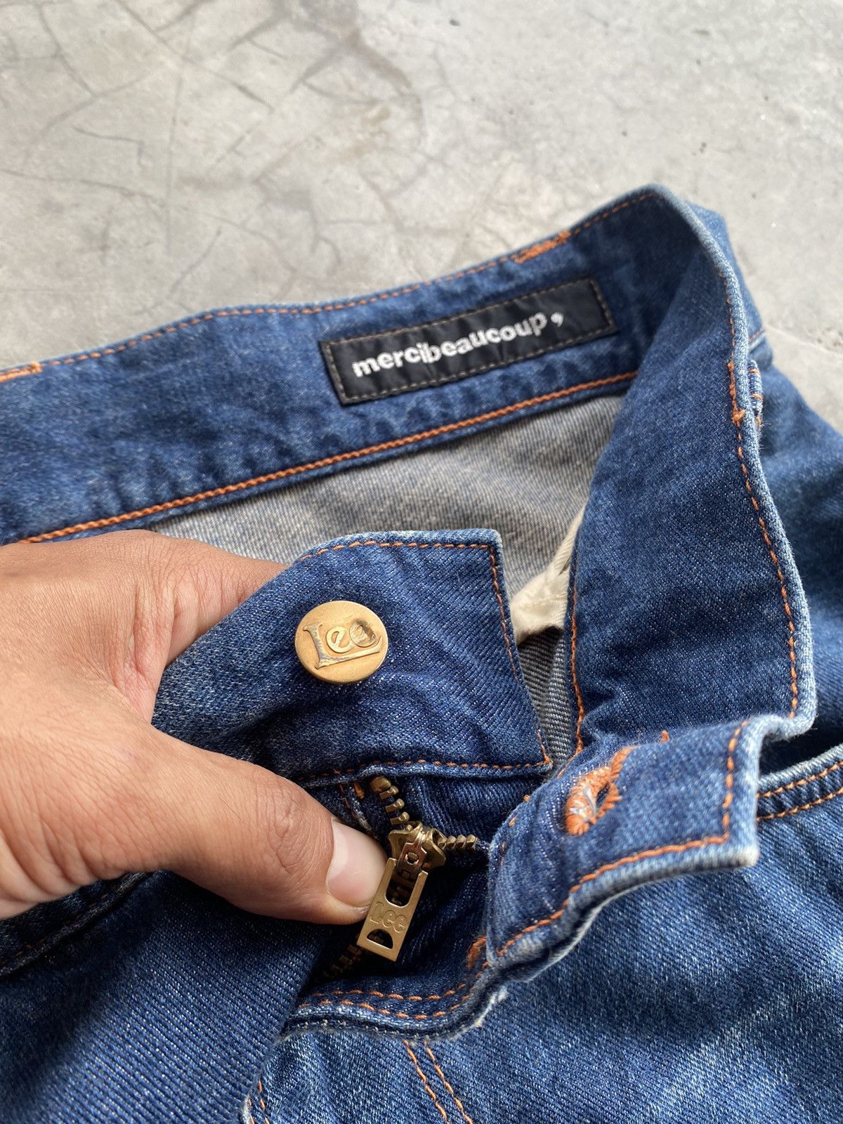 Issey Miyake × Lee × mercibeaucoup Lee x Issey Miyake Mercibeaucop High Rise Blue Jeans @122 Size US 30 / EU 46 - 13 Thumbnail