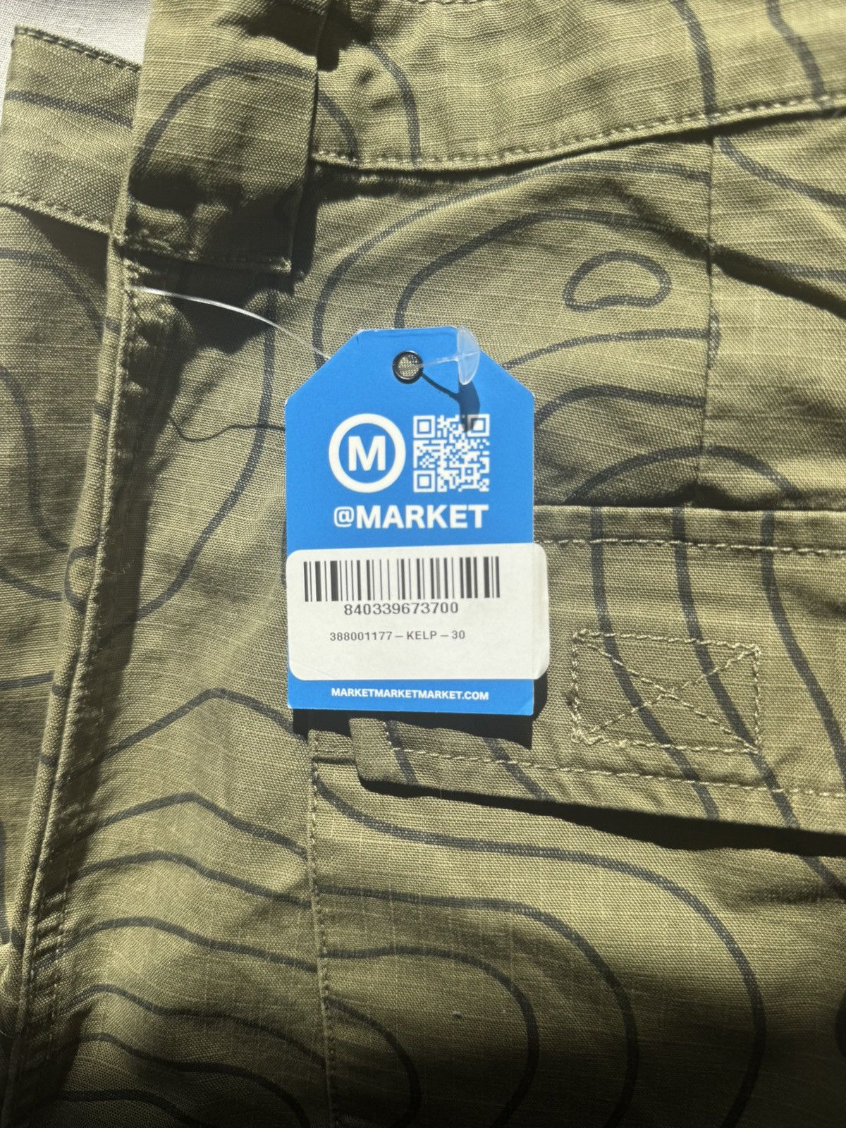 Market MARKET (Chinatown Market) TOPO MORAINE ZIPPER PANTS - KELP Size US 30 / EU 46 - 4 Thumbnail