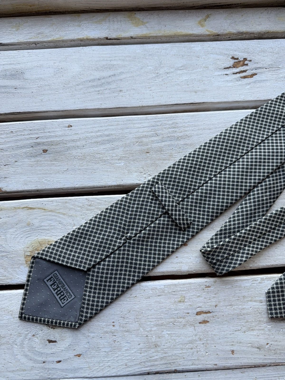 Designer × Gianfranco Ferre Designer Italian Silk Tie by Gianfranco Ferre Classic Check Size ONE SIZE - 6 Thumbnail