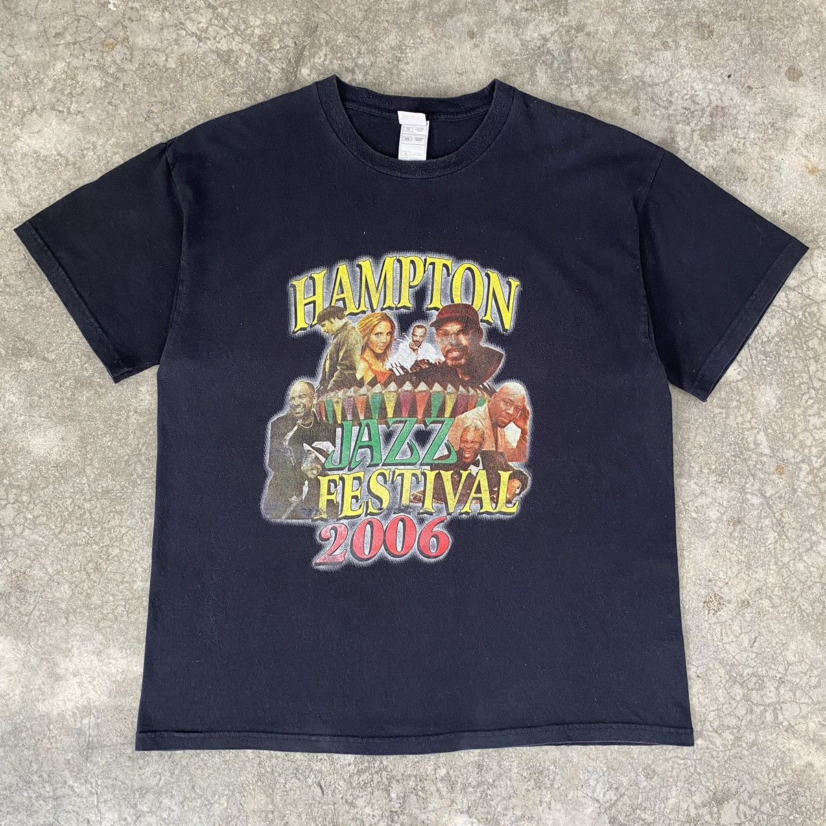 Rap Tees Vintage 2006 Hampton Jazz Festival Soft Faded Tee Size US XL / EU 56 / 4 - 2 Thumbnail