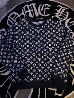 Louis Vuitton Black Rue Du Pont Waffle Knit Sweater