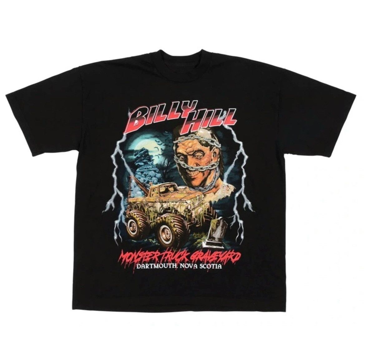 image of Billy Hill Monster Truck Graveyard Tee Black 2Xl Ds New, Men's