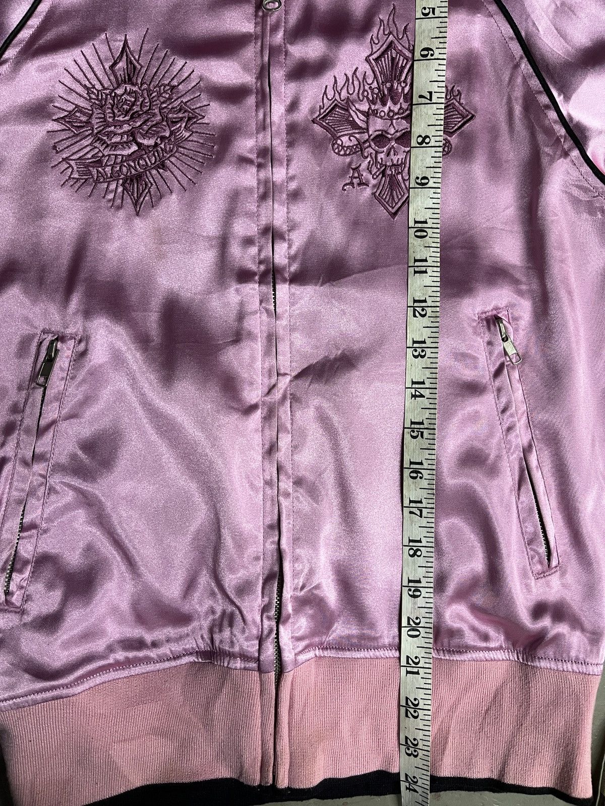 Seditionaries Reversible Algonquins Cross Flame Skull Sukajan Satin Jacket Size US S / EU 44-46 / 1 - 11 Thumbnail