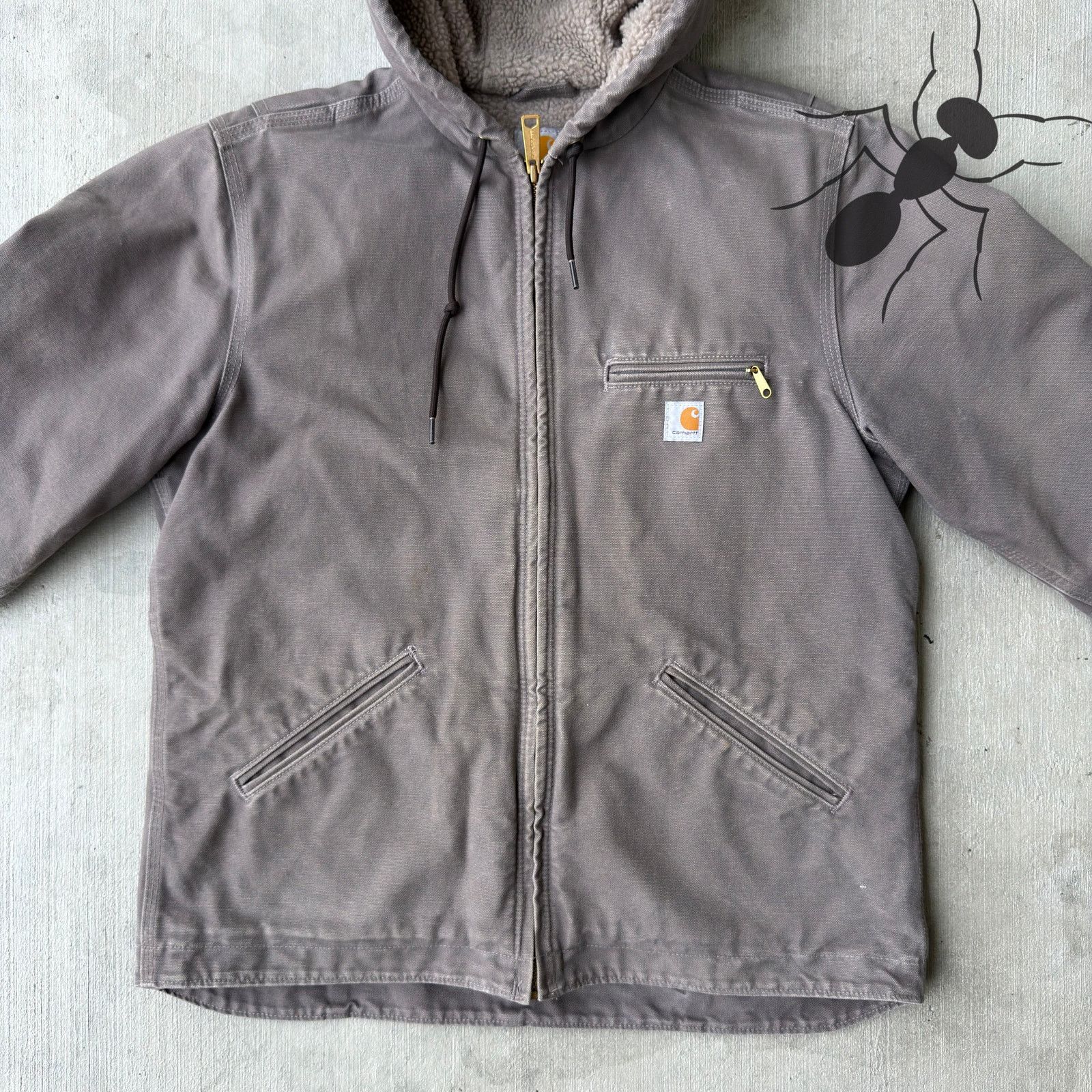 Carhartt × Vintage Carhartt WOMENS WJ141 light brown sierra work wear jacket Size US M / EU 48-50 / 2 - 3 Thumbnail
