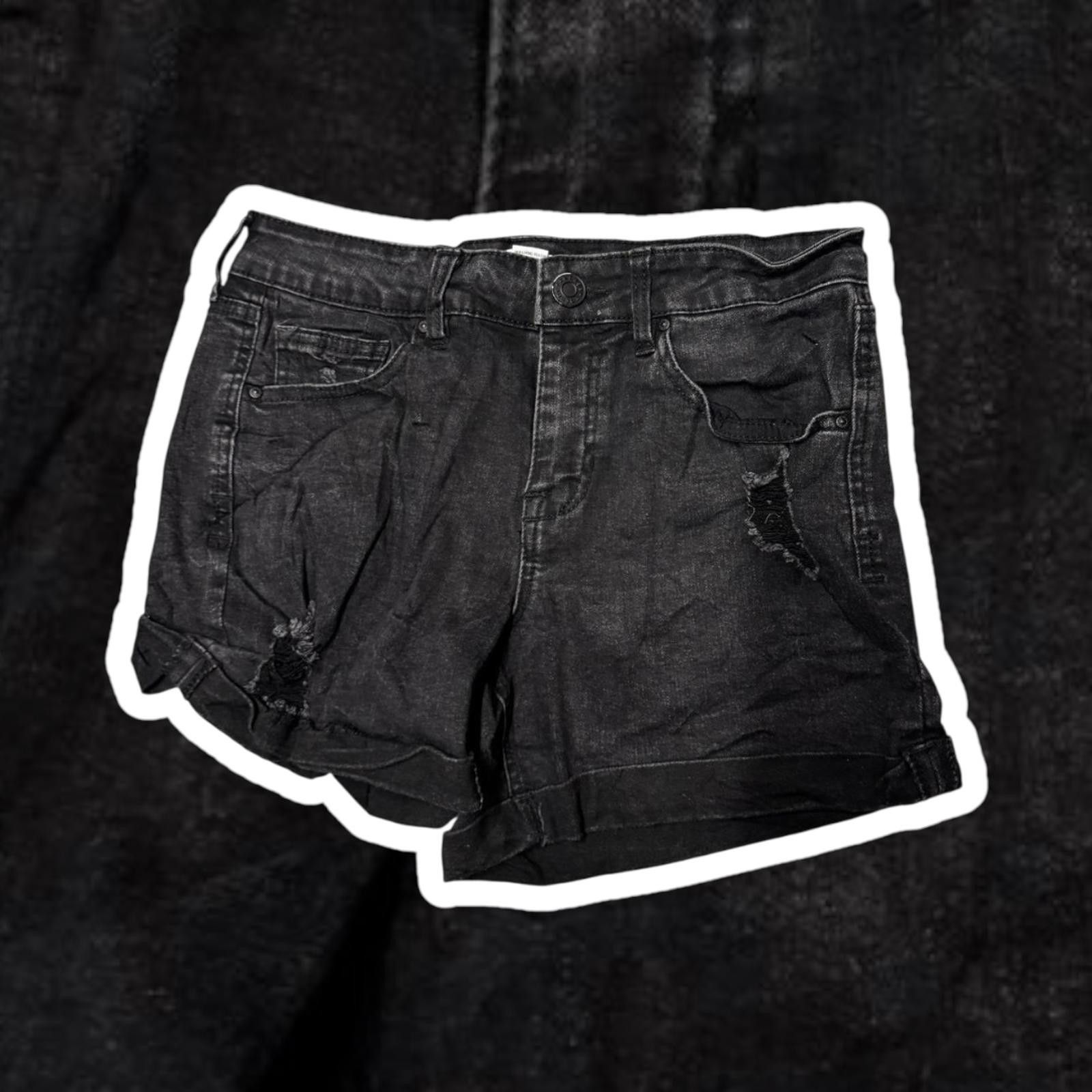 Designer Trendy Black Denim Cutoff Shorts by Refuge - Size 2 Size 24" / US 00 / IT 34 - 1 Thumbnail