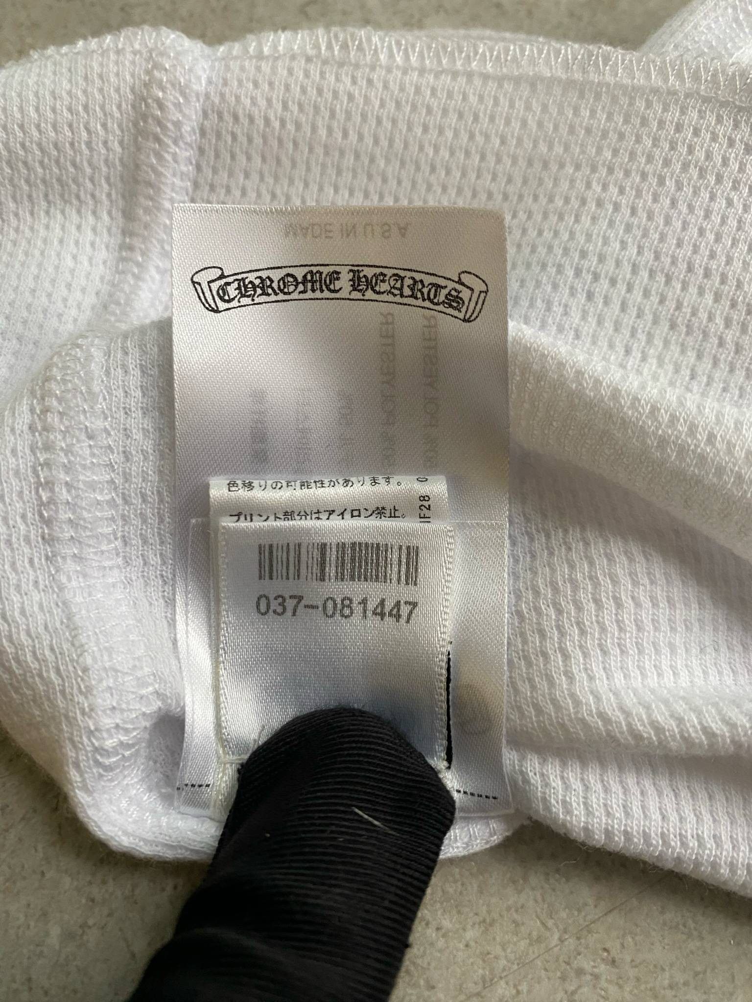 Chrome Hearts Chrome Hearts Dagger Thermal long t-shirt white Size L / US 10 / IT 46 - 8 Thumbnail