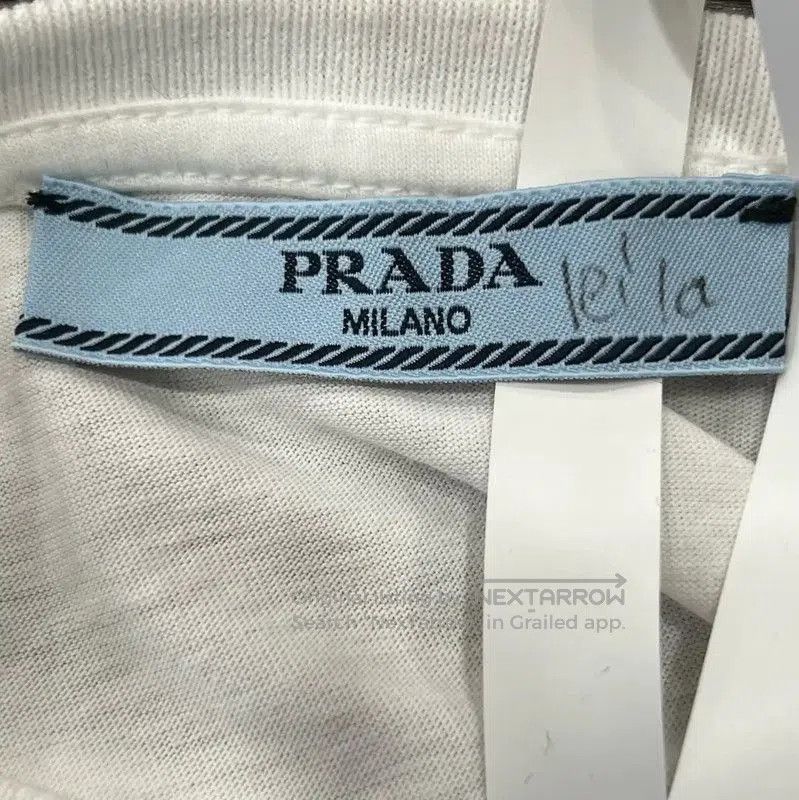 Prada Prada White Cotton Short Sleeve T-shirt. Size S / US 4 / IT 40 - 5 Thumbnail