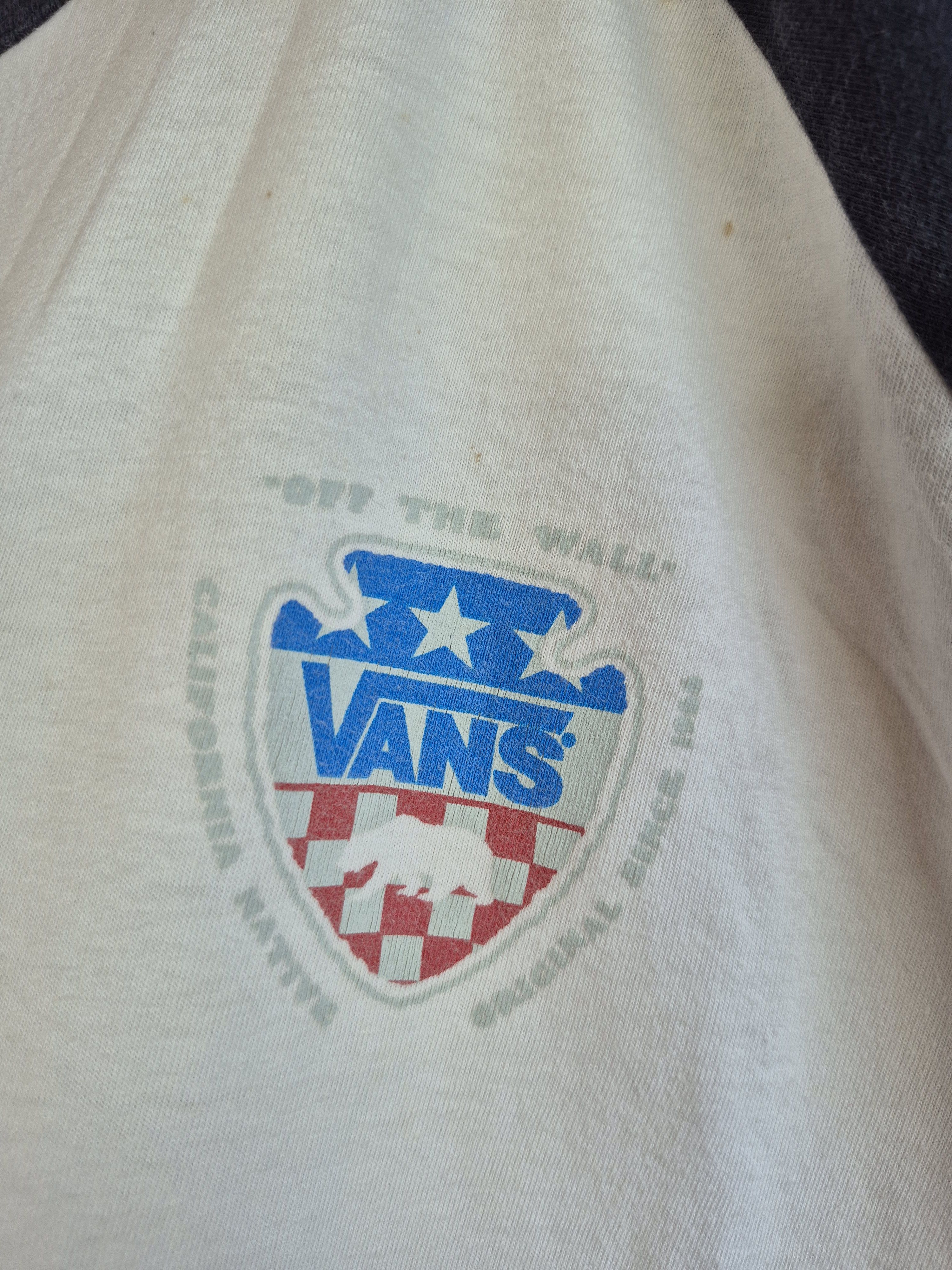Vans 🔥 Vans Skate Streetwear Three Quarter Tee Size US XL / EU 56 / 4 - 6 Thumbnail