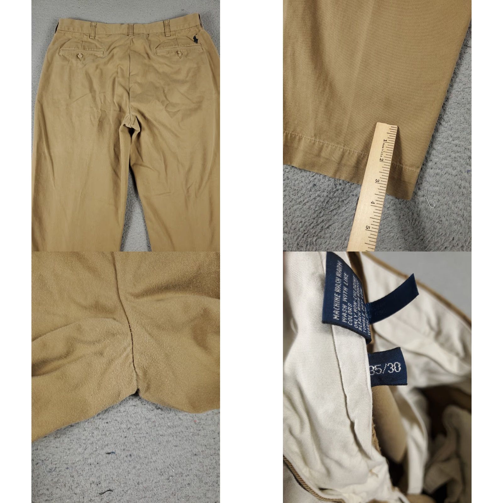 Ralph Lauren Ralph Lauren Chino Pants Mens 35x30 Blue Flat Front Casual Trousers Regular Fit Size US 35 - 8 Thumbnail