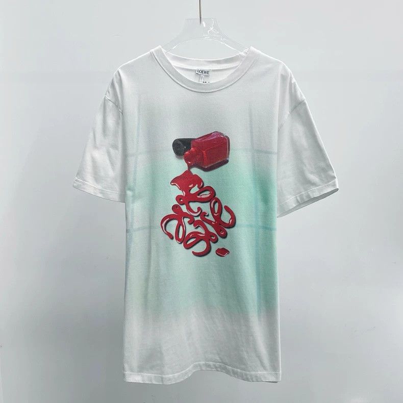 Loewe Loewe White Logo Short Sleeve T-shirt - dmc Size US M / EU 48-50 / 2 - 1 Thumbnail