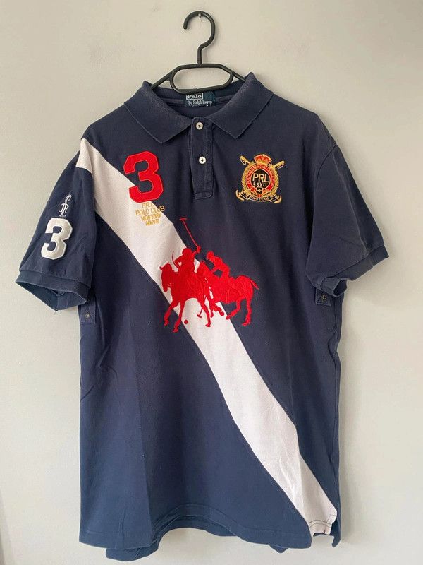 Ralph Lauren Vintage Polo Ralph Lauren New York Big Logo Rugby Polo Shirt Size US L / EU 52-54 / 3 - 1 Thumbnail