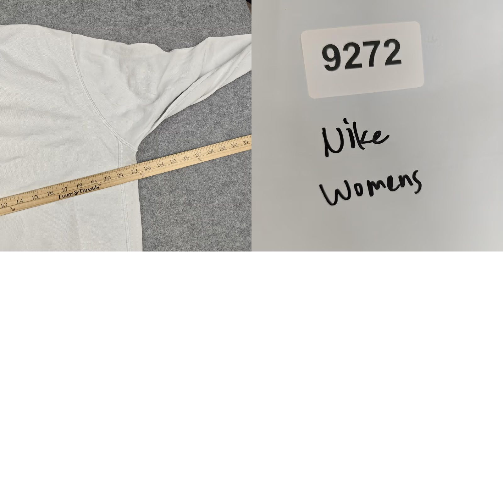 Nike Nike Sweatshirt Womens M White Crewneck Just Do It Graphic Fleece Pullover Size M / US 6-8 / IT 42-44 - 8 Thumbnail