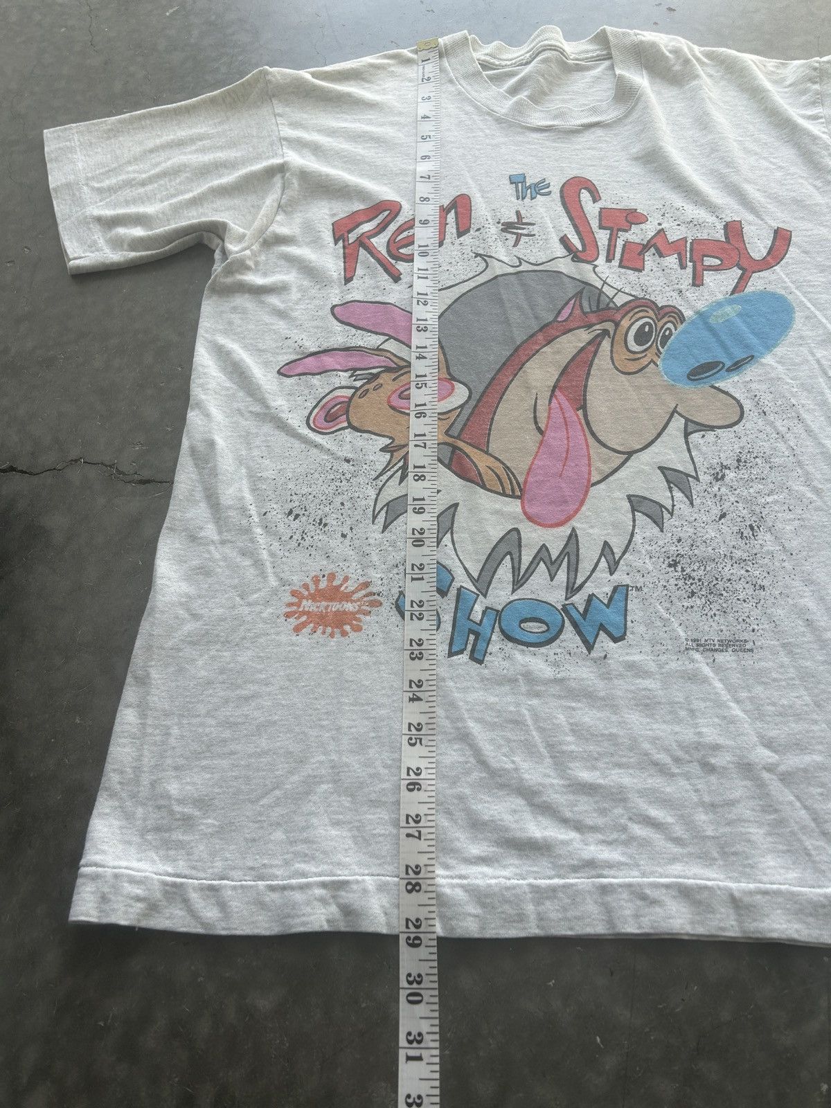 Nickelodeon × Vintage Vintage 1991 Ren and Stimpy Show Graphic Tee Size US L / EU 52-54 / 3 - 10 Thumbnail