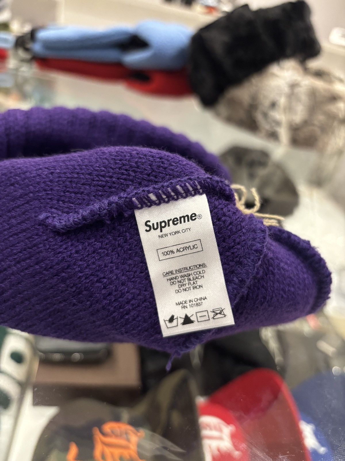 Supreme Supreme Classic Stripe Beanie Purple Size ONE SIZE - 3 Thumbnail